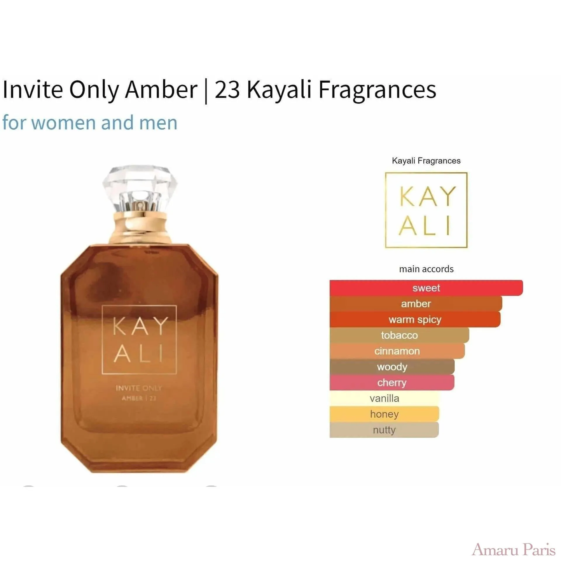 Invite Only Amber | 23 Kayali Fragrances for women and men Decant Fragrance Samples