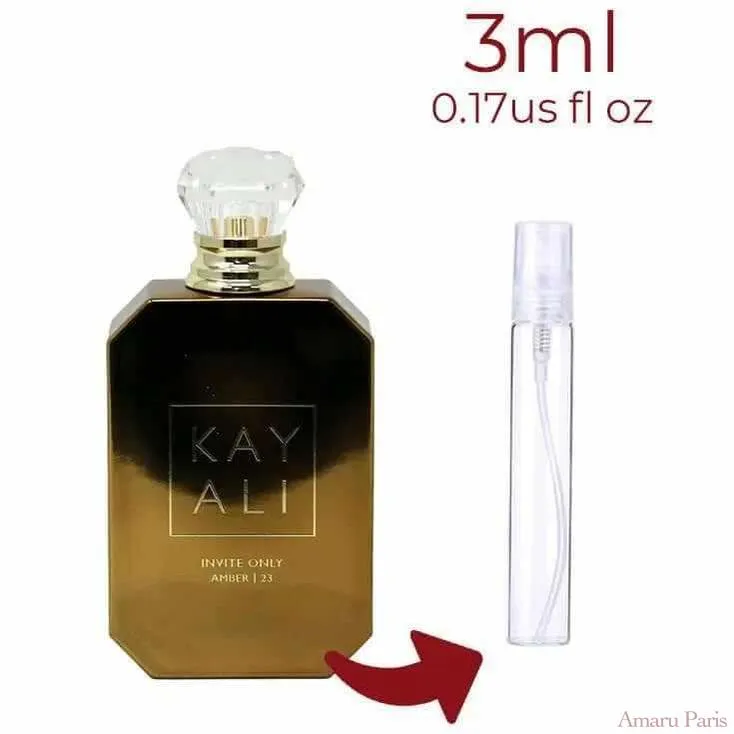 Invite Only Amber | 23 Kayali Fragrances for women and men Decant Fragrance Samples