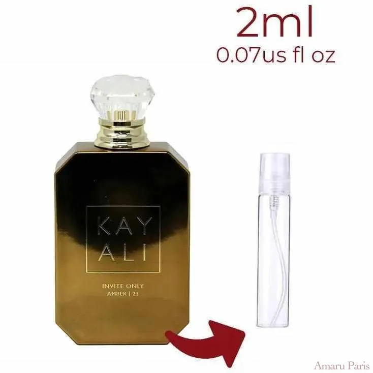Invite Only Amber | 23 Kayali Fragrances for women and men Decant Fragrance Samples