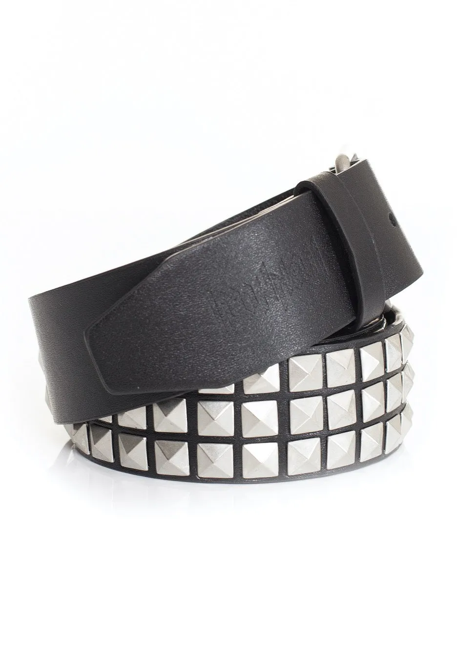 Ironnail - Three Rows Of Rivets Black/Silver - Belt