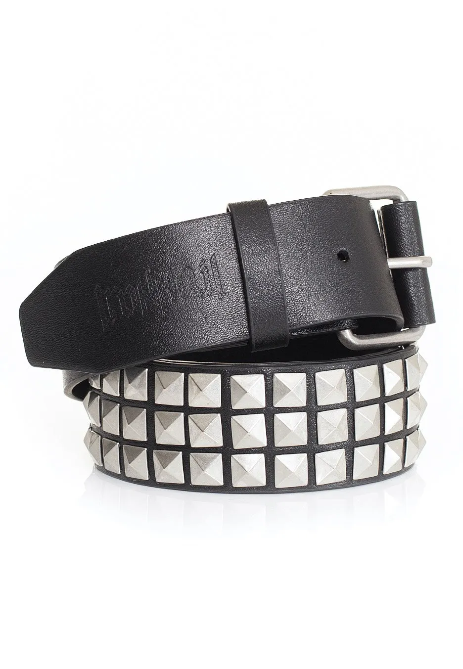 Ironnail - Three Rows Of Rivets Black/Silver - Belt