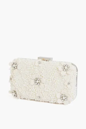 Ivory Beth Encrusted Clutch