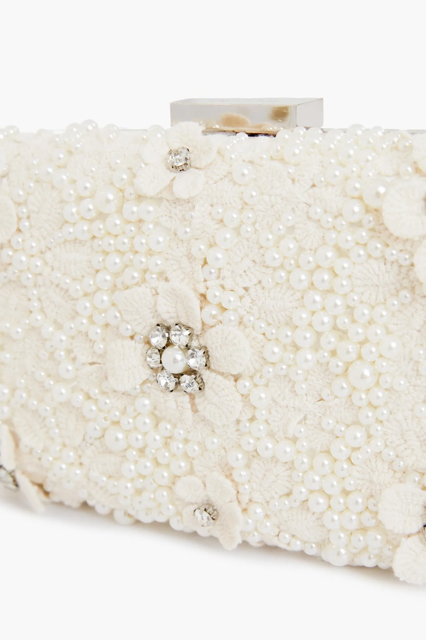 Ivory Beth Encrusted Clutch