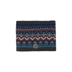 Jacquard Knit Necktube Grey, Blue And Brown | DEUX PAR DEUX
