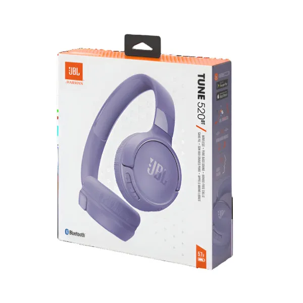 JBL Tune Headphones Stream Powerful, Pure Bass Sound, BT 5.3, up to 57 hours, Purple
