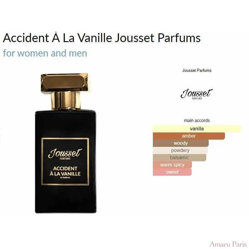 Jousset Vanilla Accident Perfumes for women and men Decant Samples