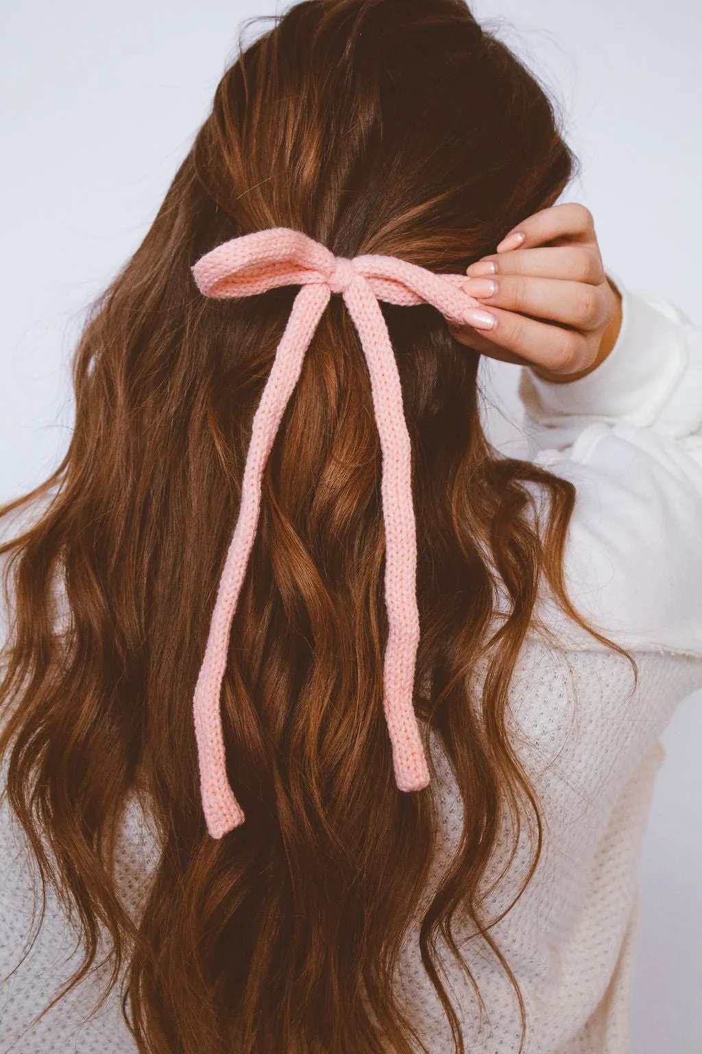 Knit Long Bow Clip Andi