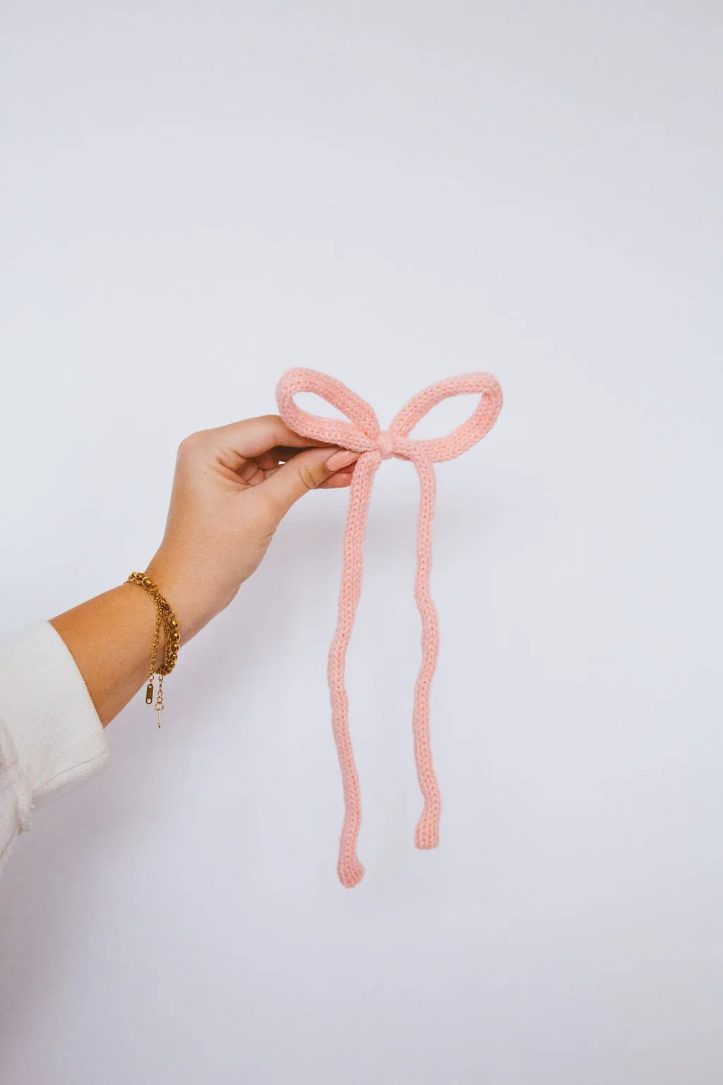 Knit Long Bow Clip Andi