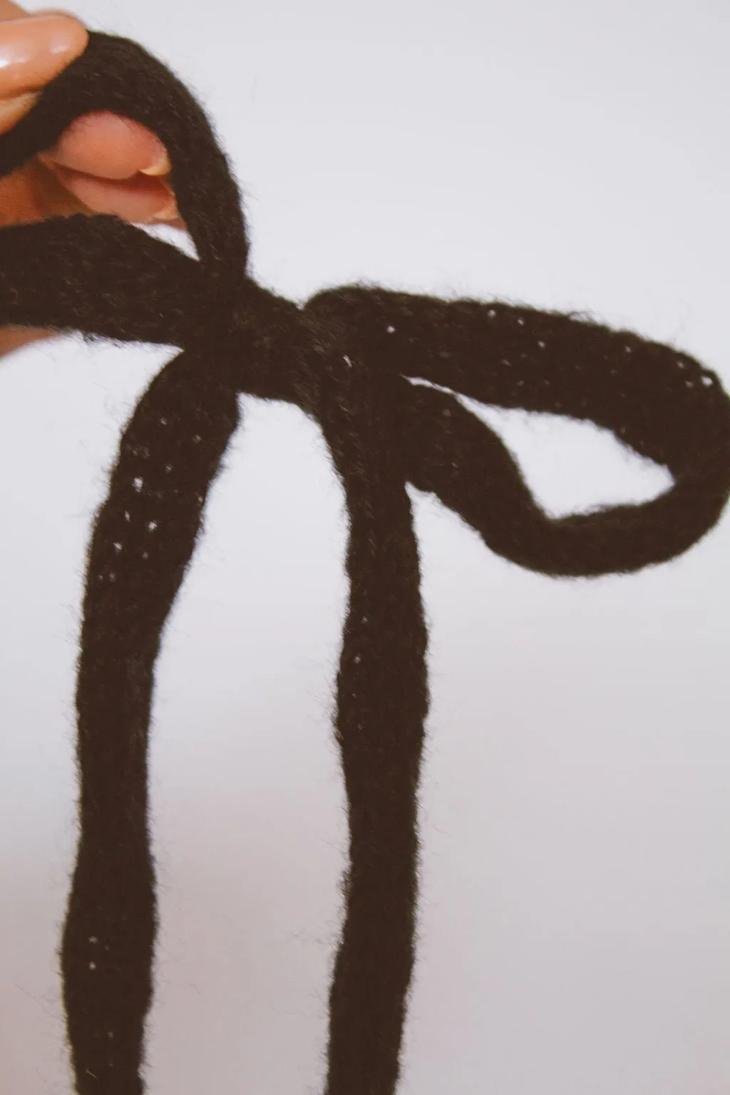 Knit Long Bow Clip Andi