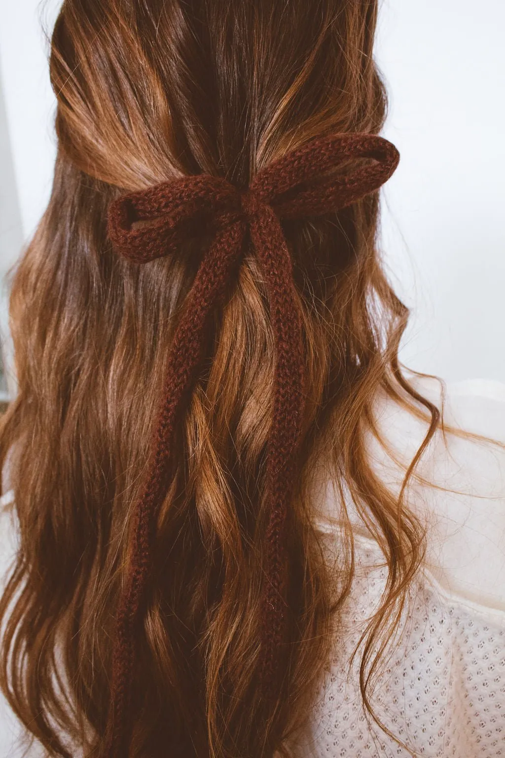 Knit Long Bow Clip Andi