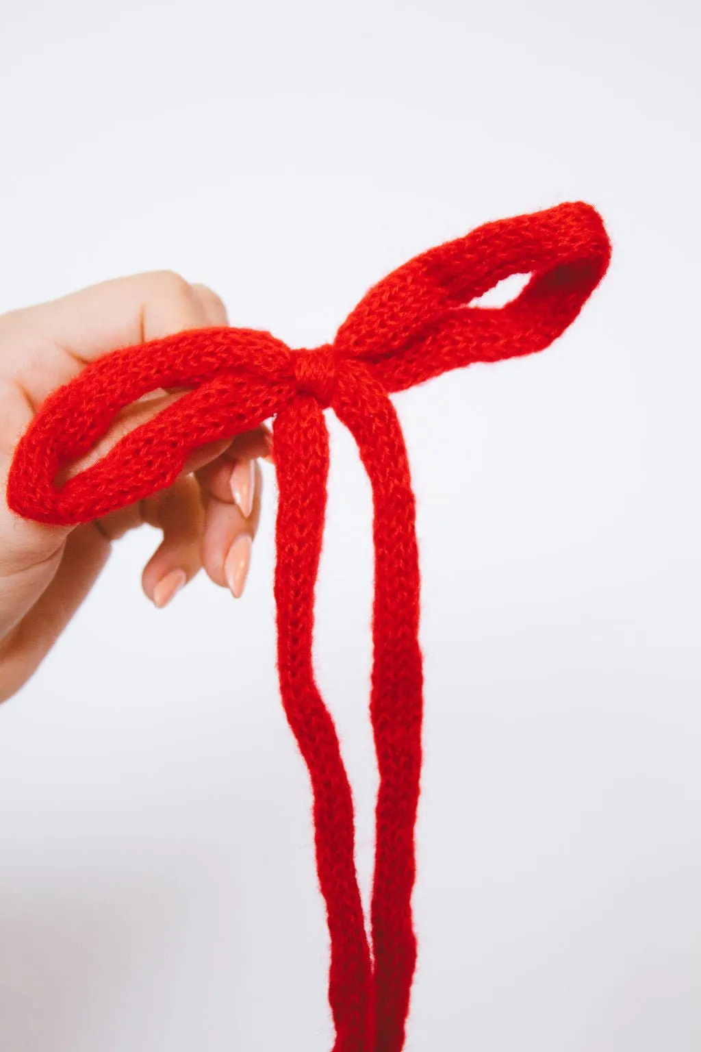 Knit Long Bow Clip Andi
