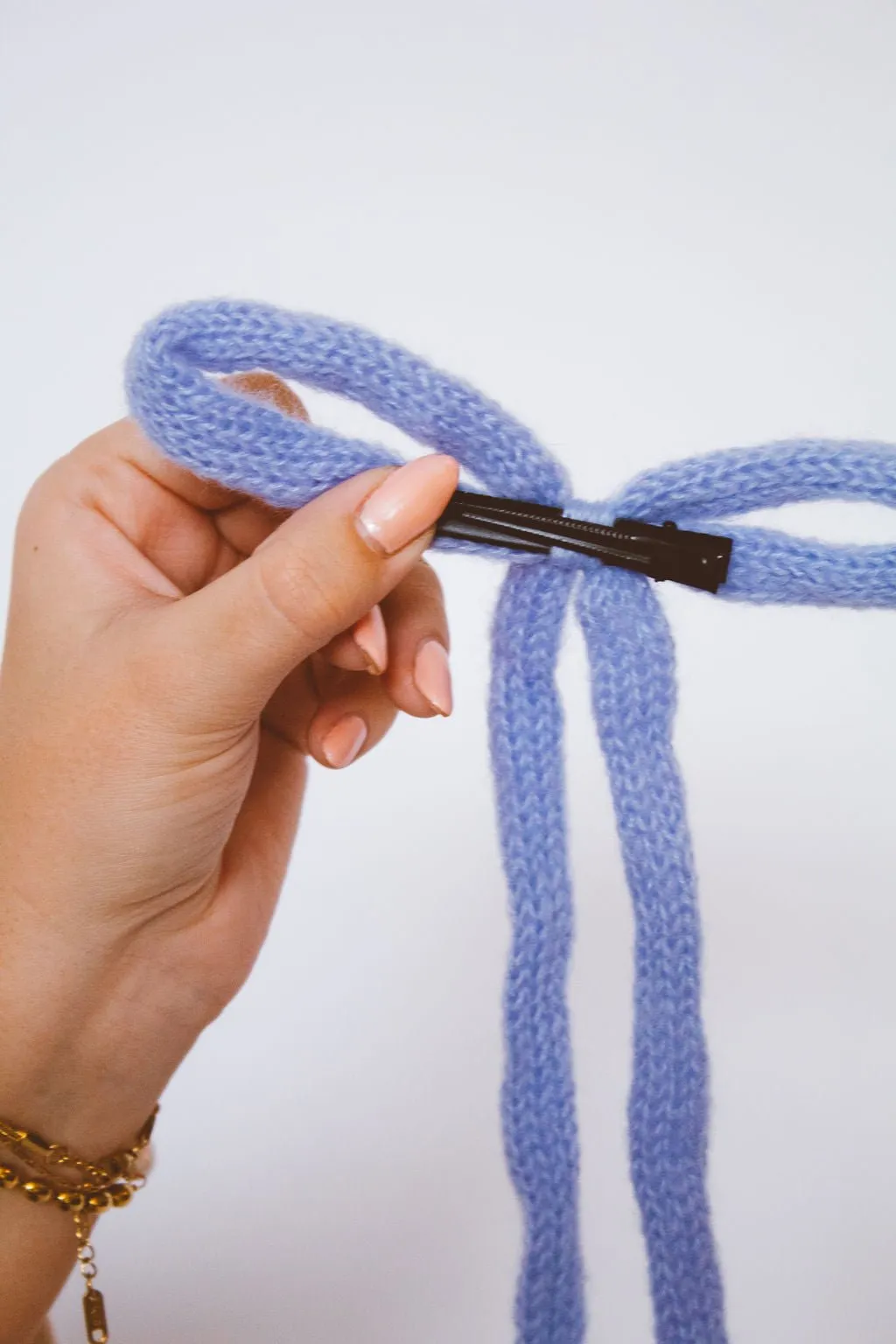 Knit Long Bow Clip Andi