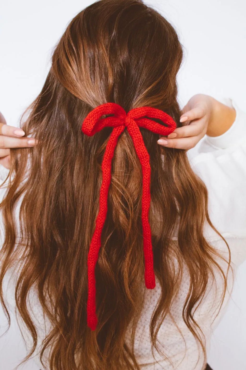 Knit Long Bow Clip Andi