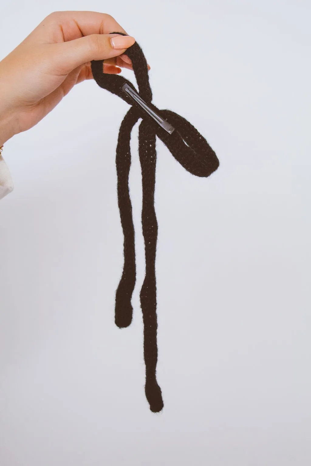 Knit Long Bow Clip Andi