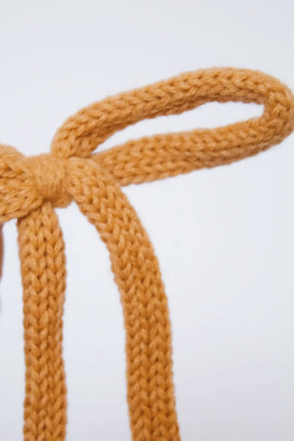 Knit Long Bow Clip Andi