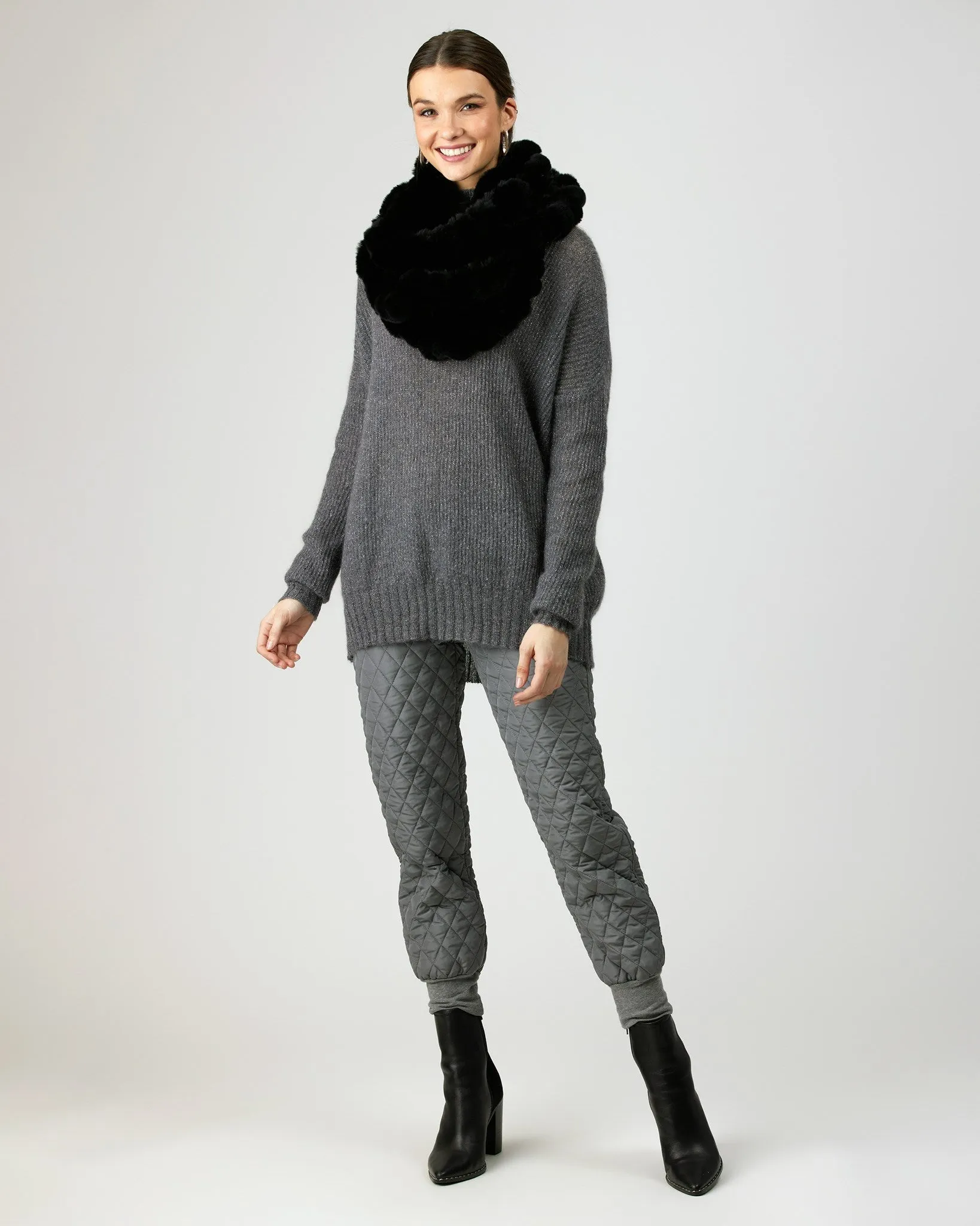 Knit Rex Rabbit Infinity Scarf