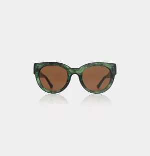 Lilly Sunglasses - Green Marble Transparent