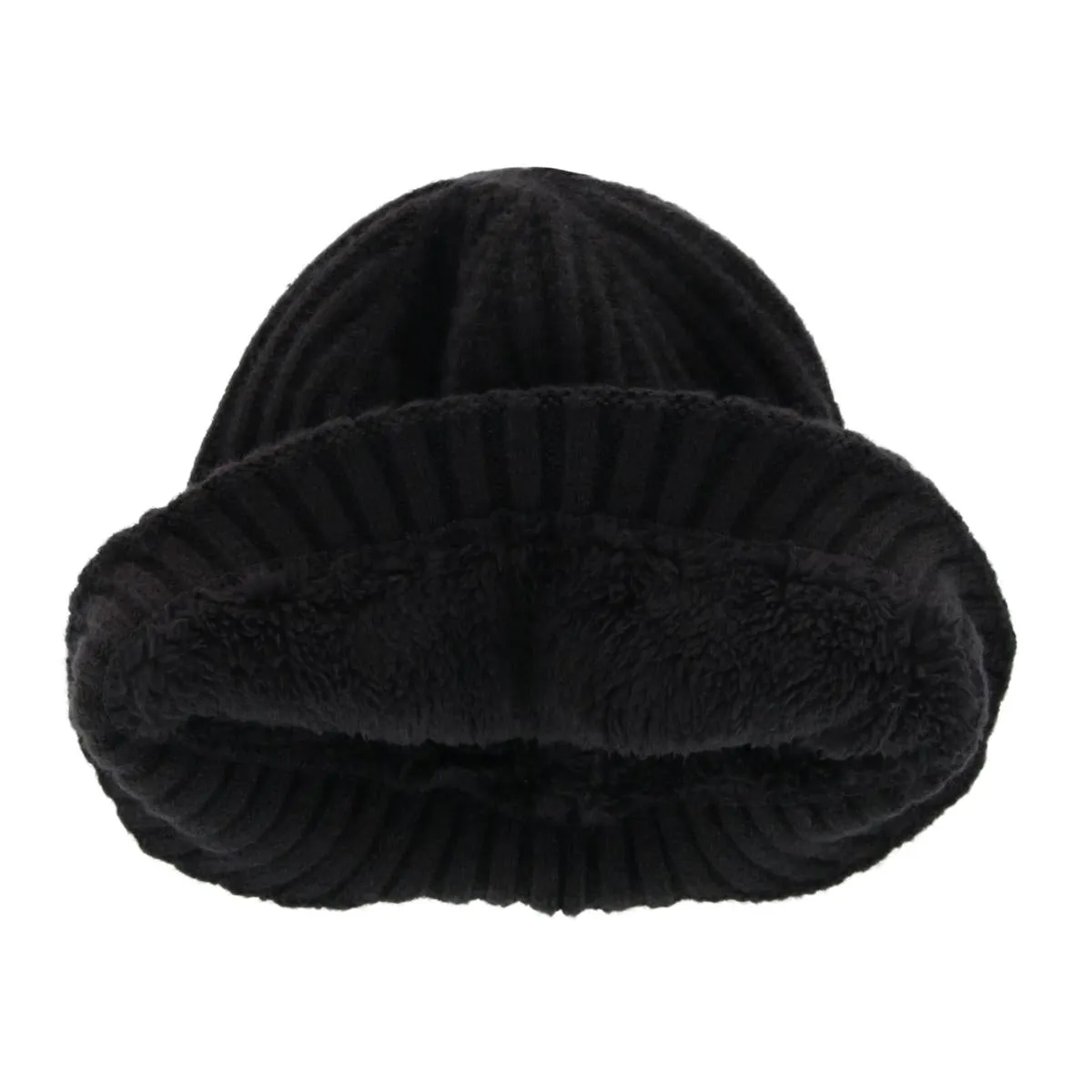 Men's Sherpa Lined Cable Knit Winter Beanie with Ear Flap