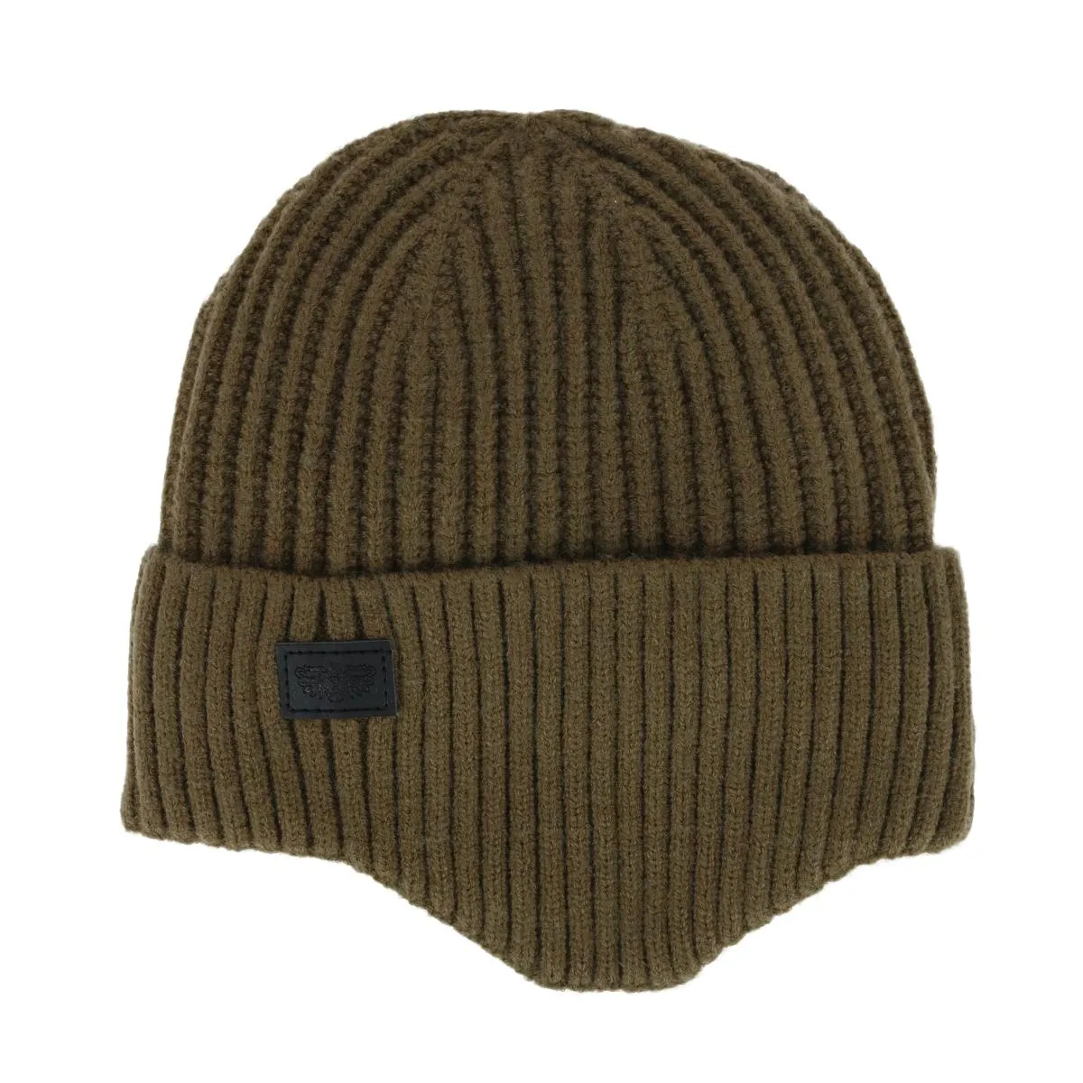 Men's Sherpa Lined Cable Knit Winter Beanie with Ear Flap
