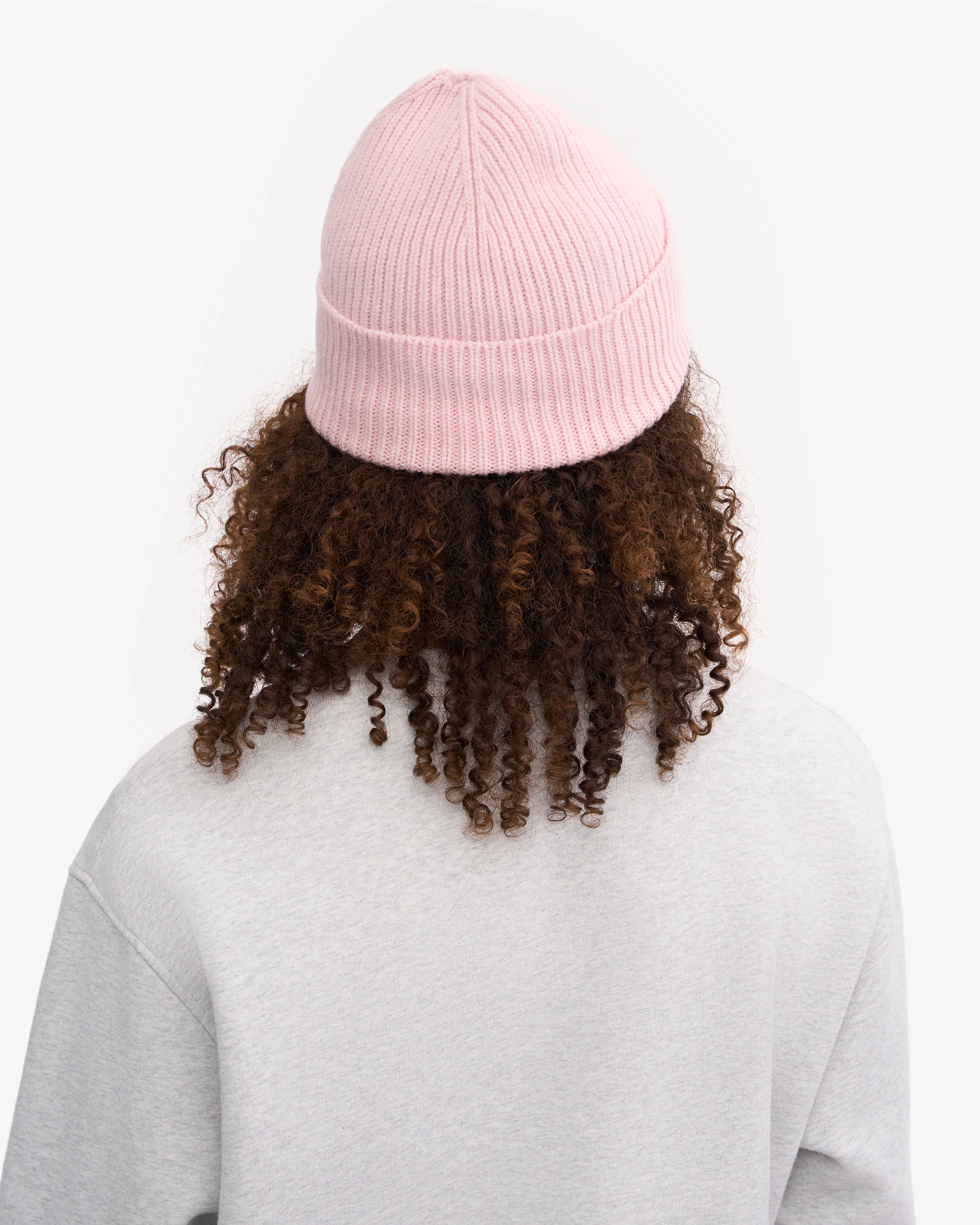 Merino Wool Beanie - Faded Pink