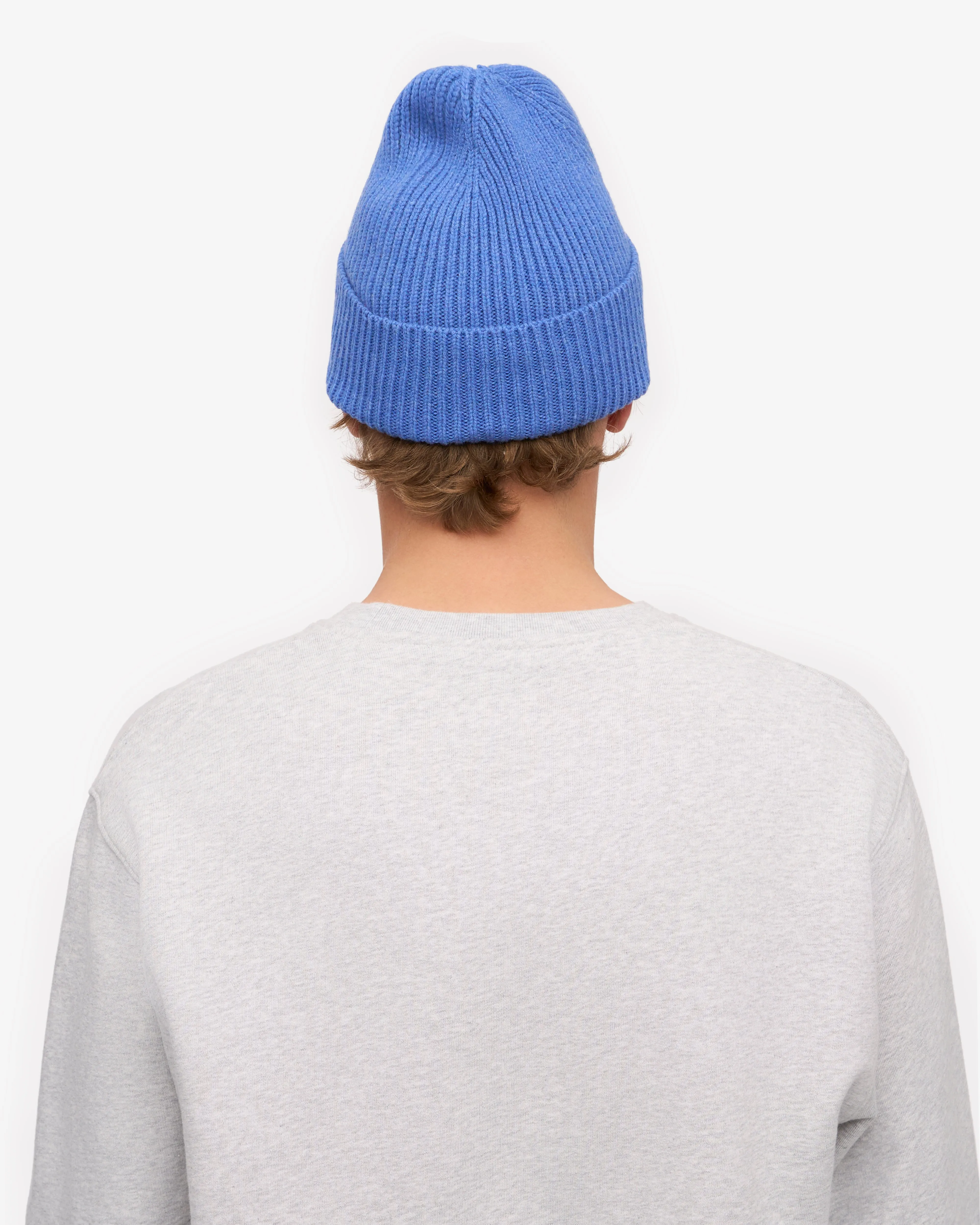 Merino Wool Beanie - Pacific Blue