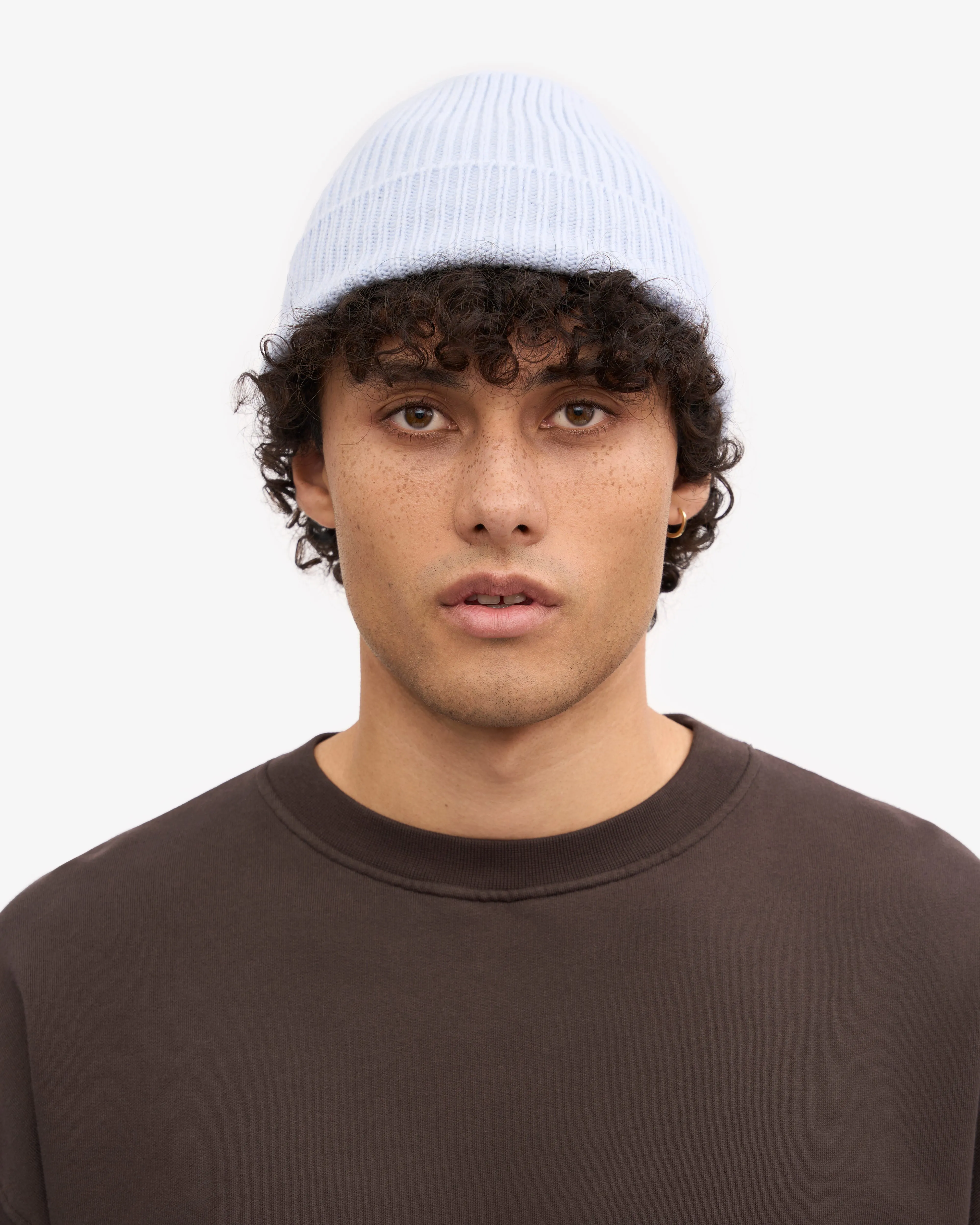 Merino Wool Beanie - Polar Blue
