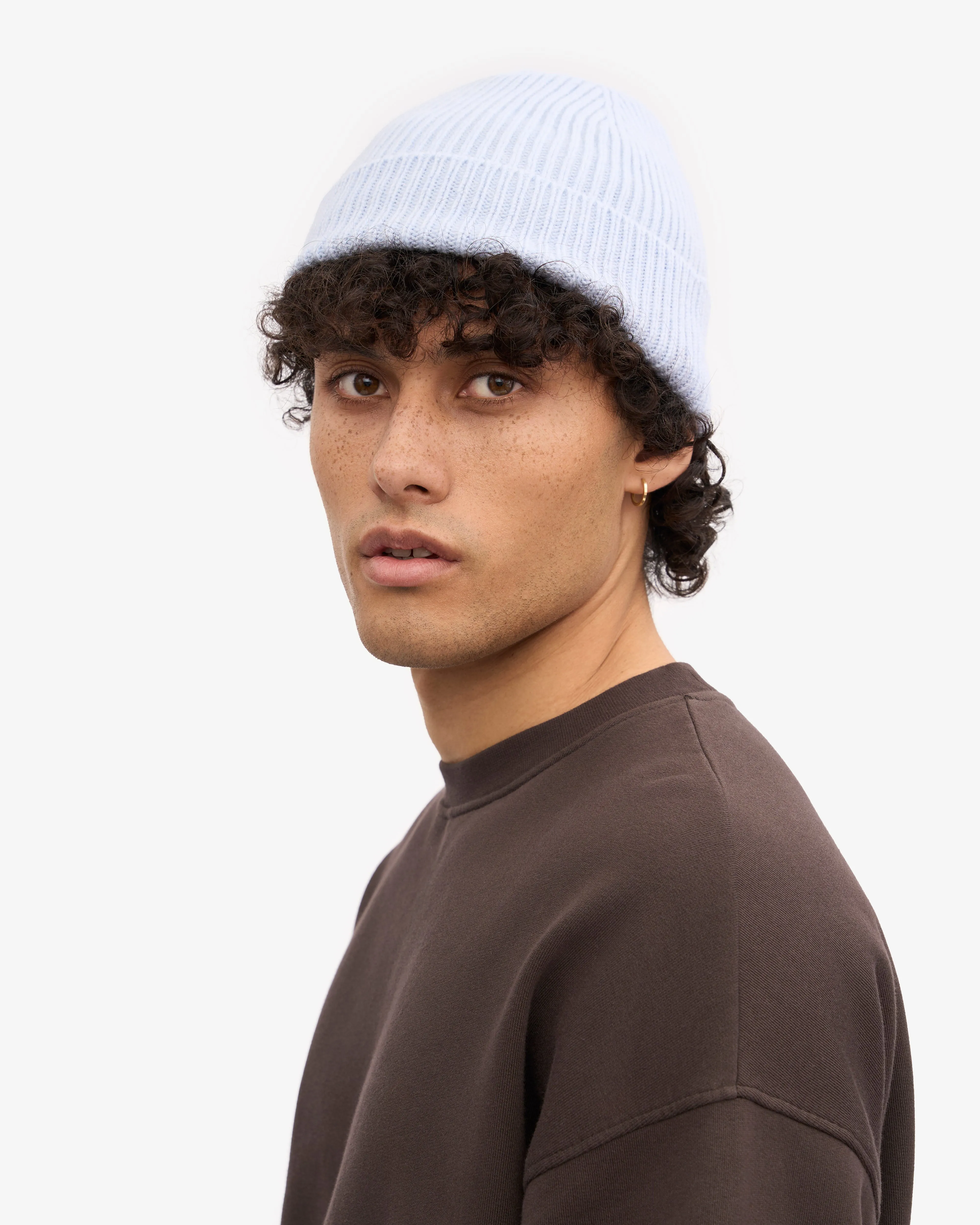 Merino Wool Beanie - Polar Blue
