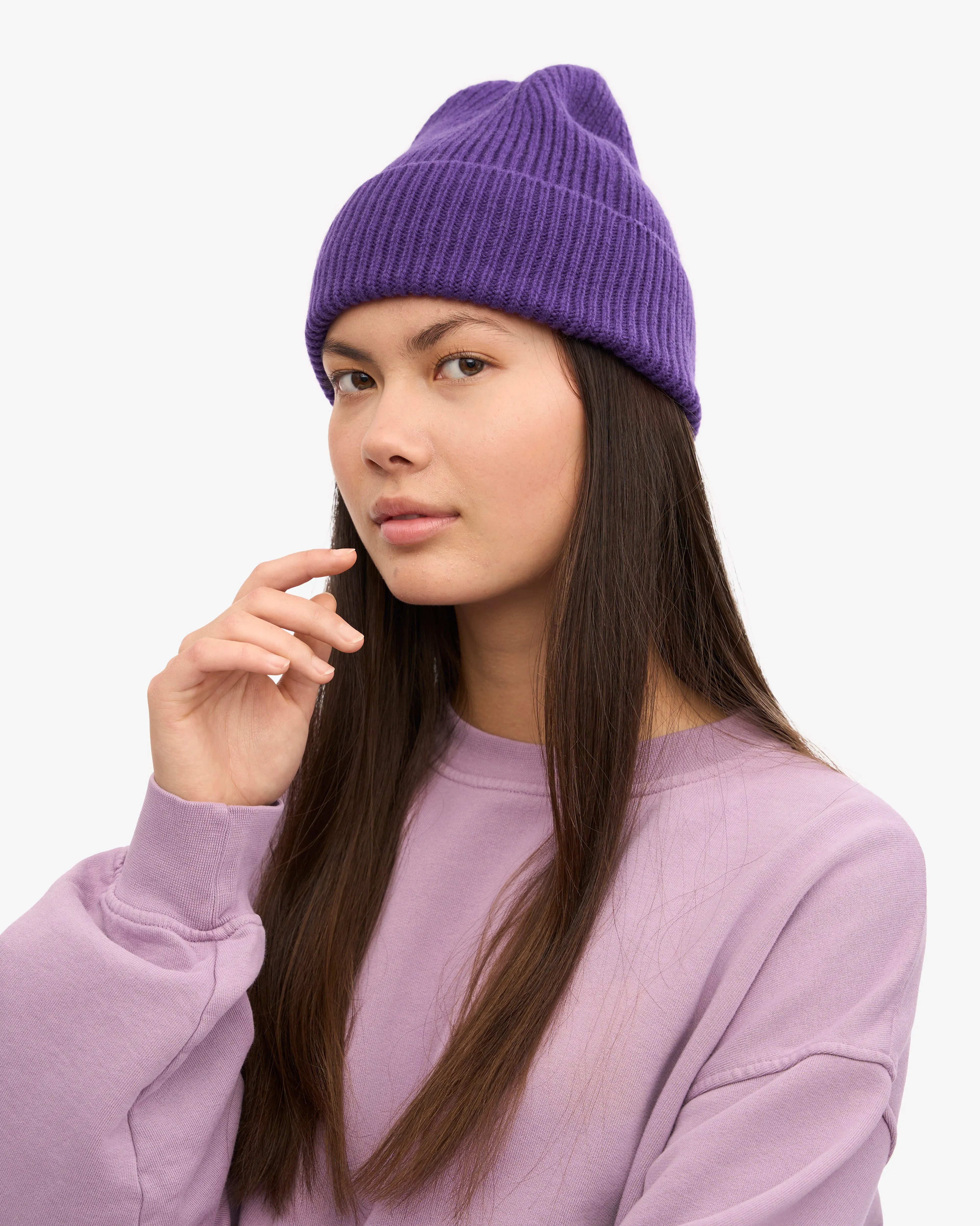 Merino Wool Beanie - Ultra Violet