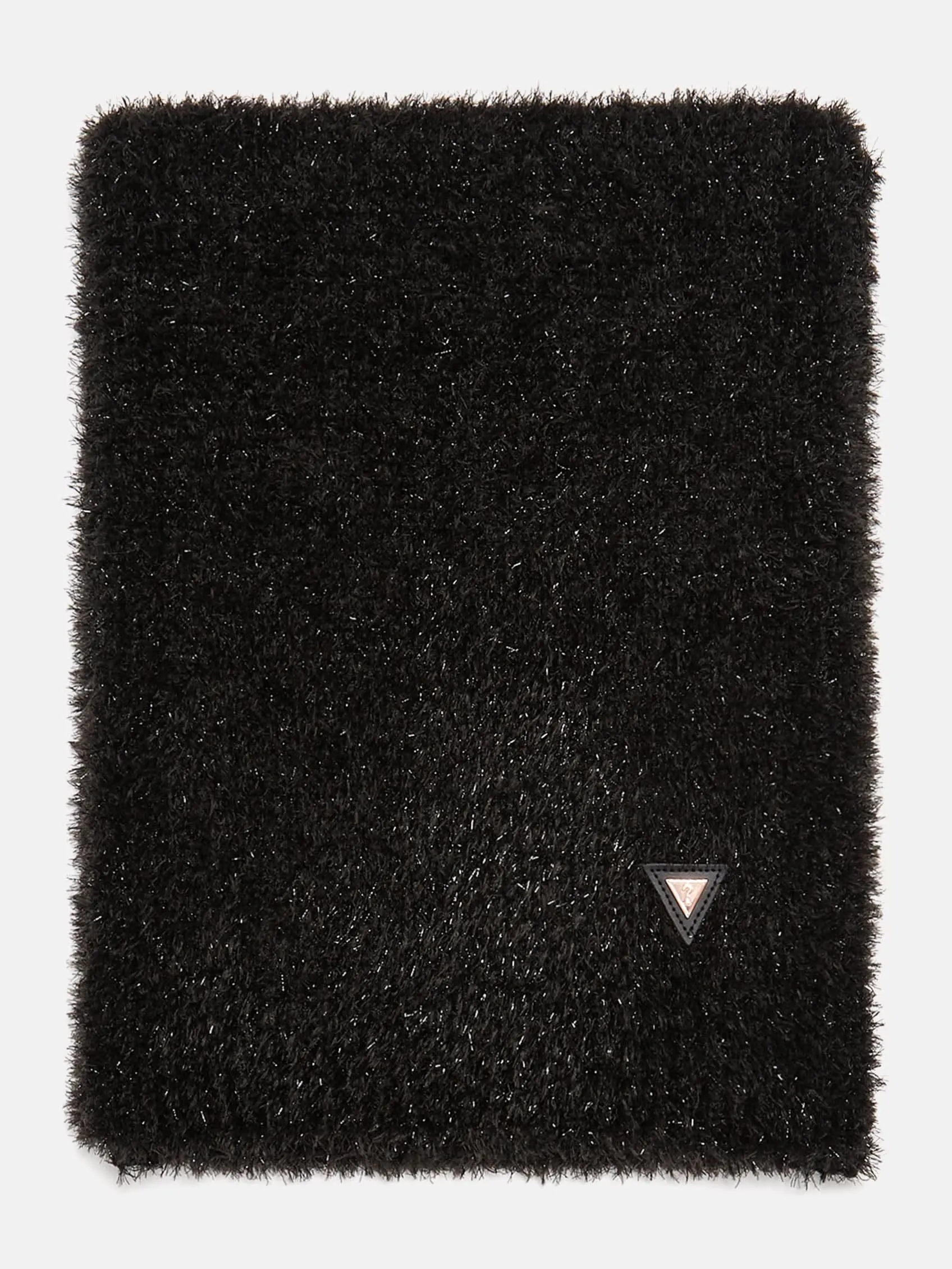 Metallic Knit Pom Scarf