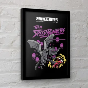 Minecraft (Team Speedrunners) Collector Print (Framed)