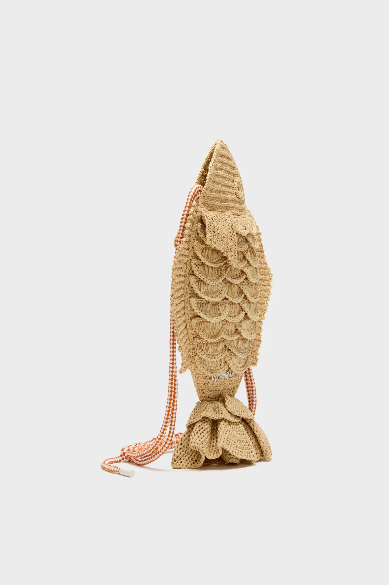 Natural Horizon Raffia Fish Crossbody