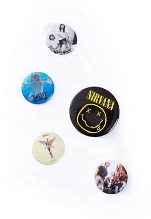 Nirvana - Iconic Pack Of 5 - Button Set