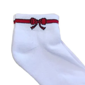 On The Tee Socks - Red Bow