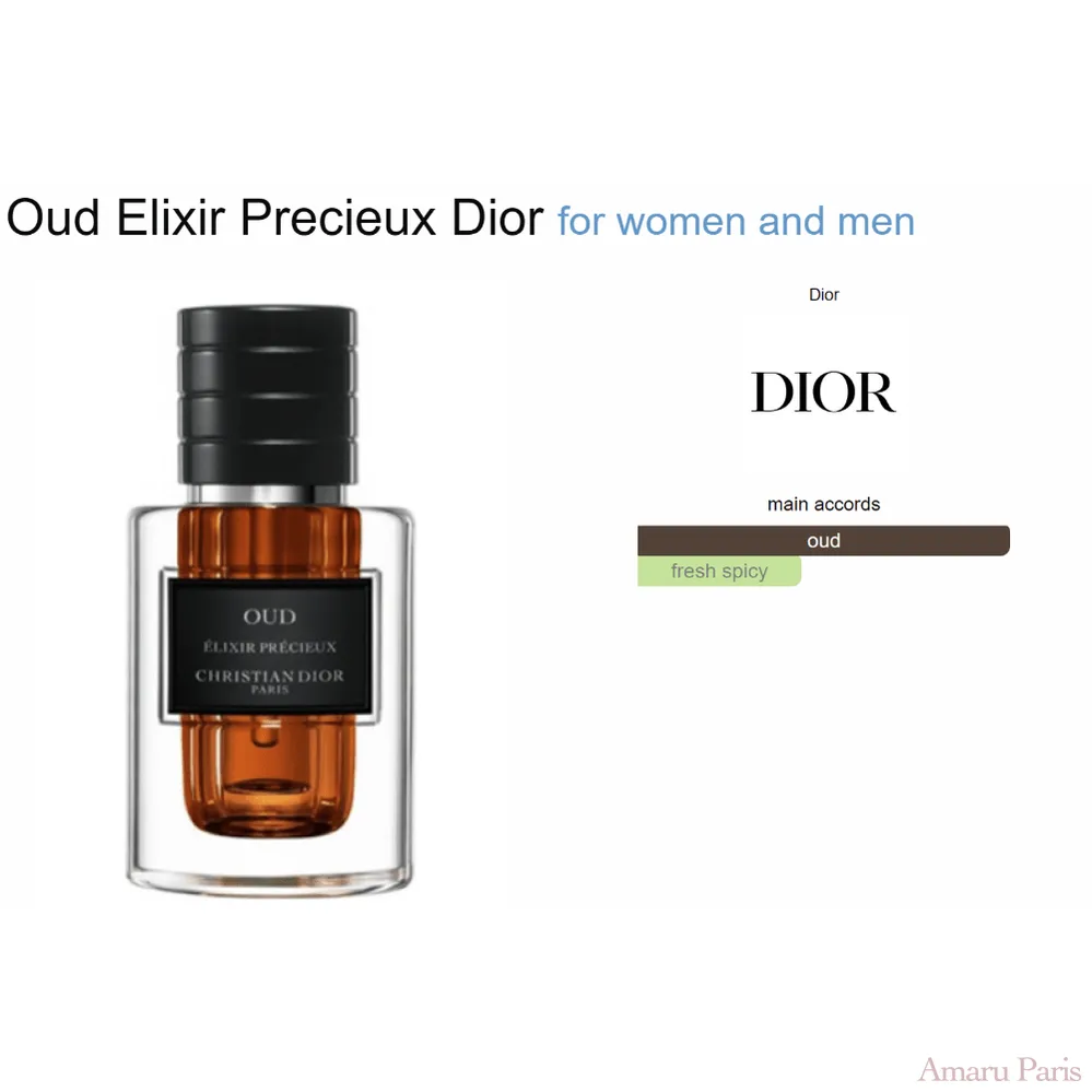 Oud Elixir Precieux Dior for women and men