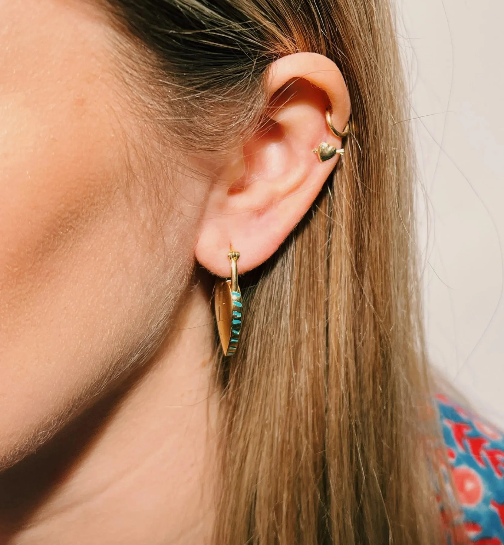 Padlock of Love Hoop Earrings - Gold