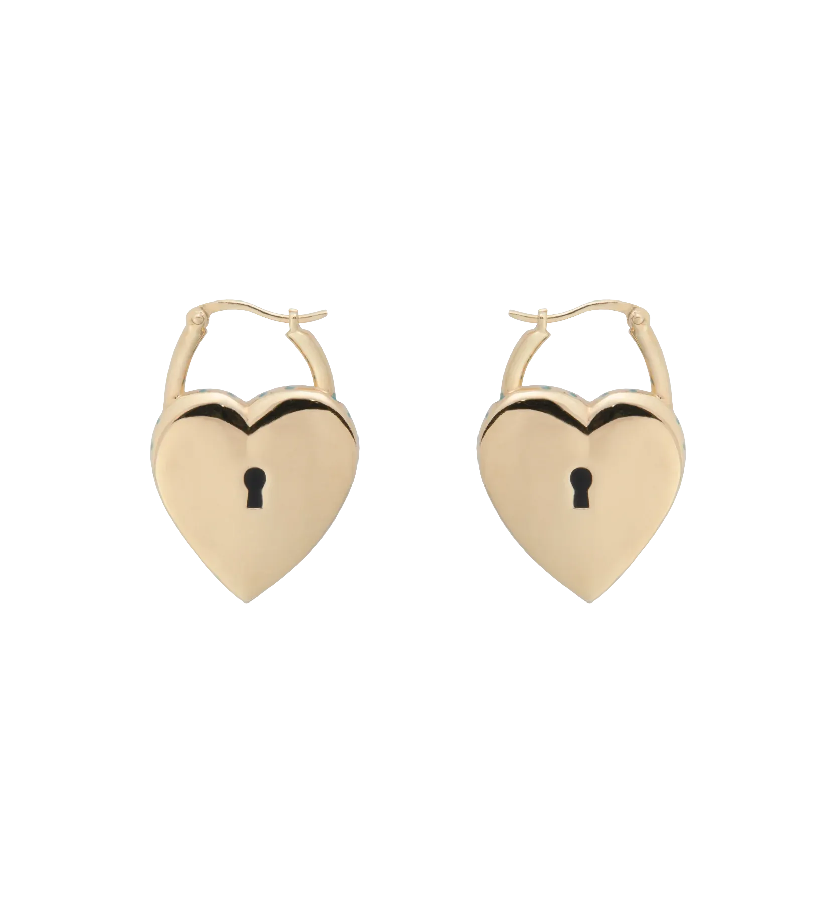 Padlock of Love Hoop Earrings - Gold