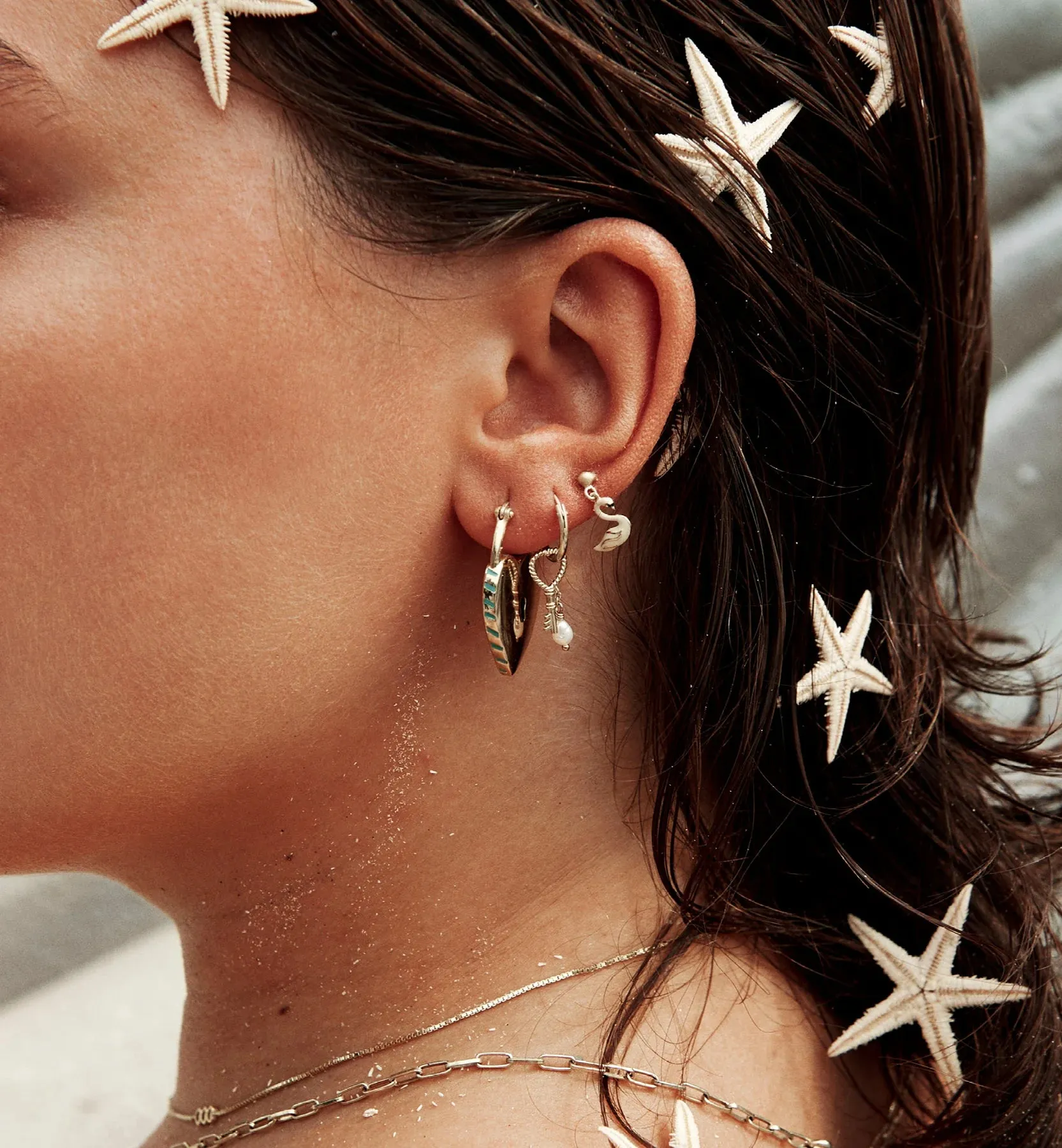 Padlock of Love Hoop Earrings - Gold