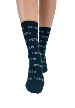 Pamela Mann - F*ck Ankle Black - Socks