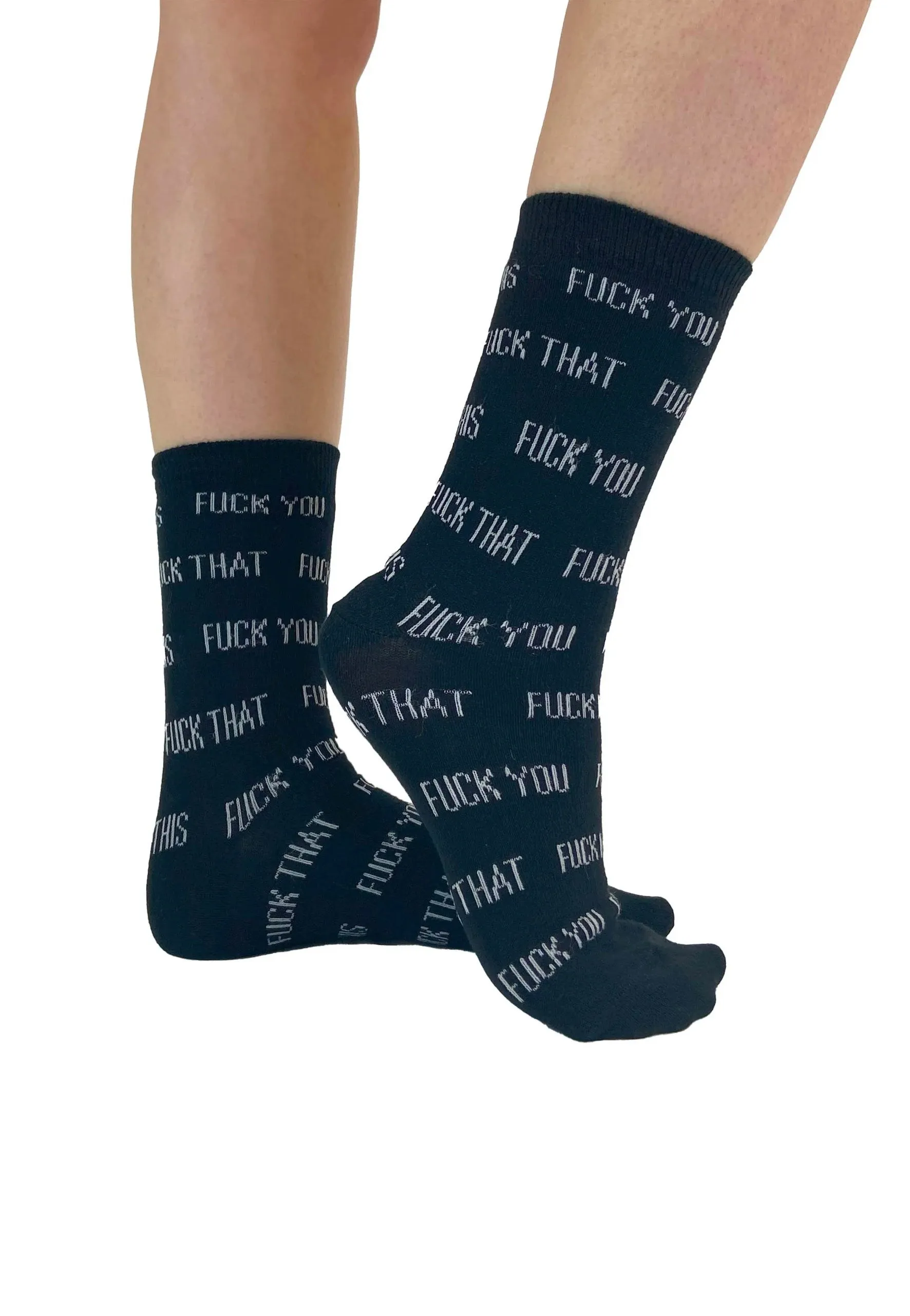 Pamela Mann - F*ck Ankle Black - Socks