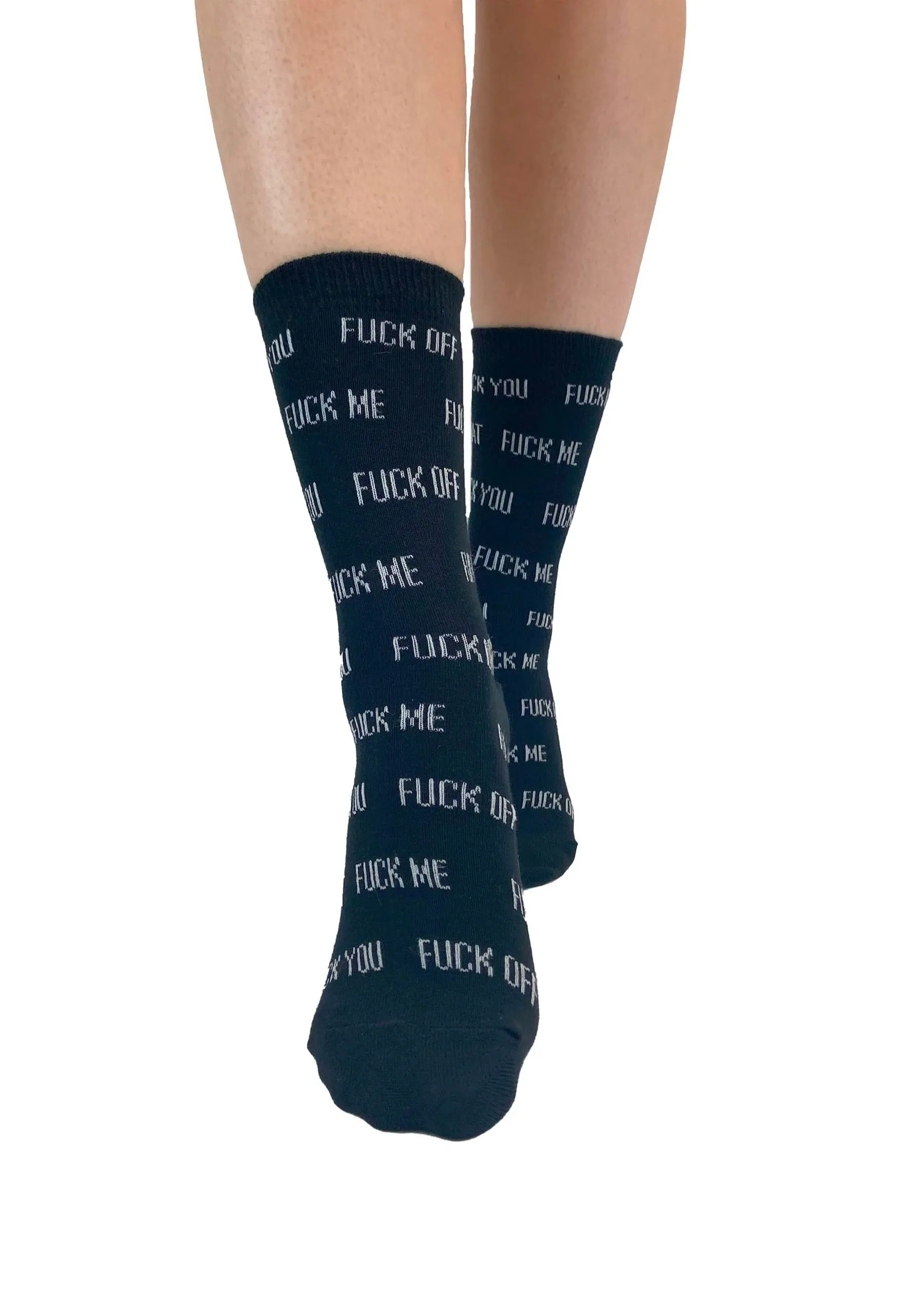 Pamela Mann - F*ck Ankle Black - Socks