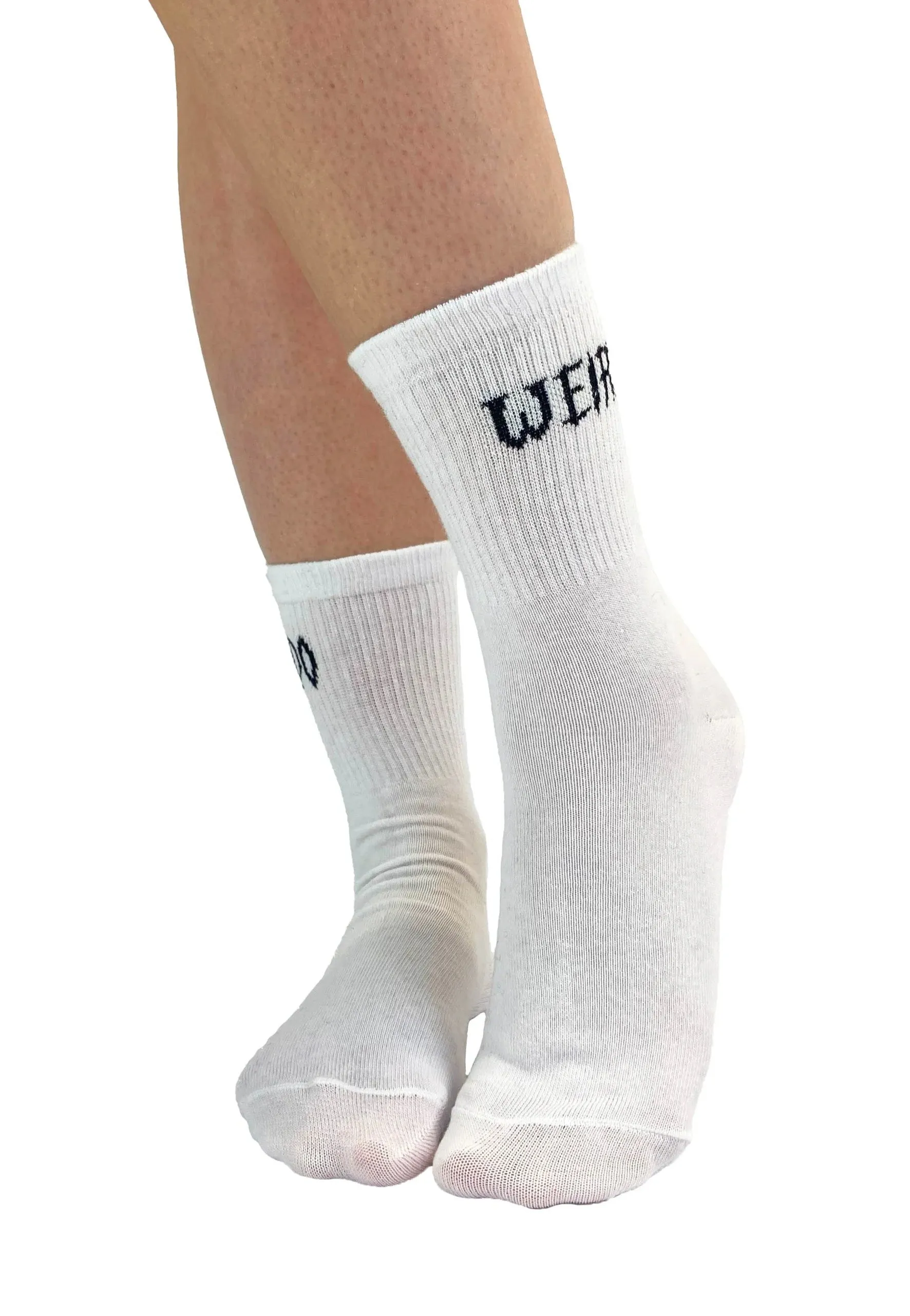 Pamela Mann - Weirdo Knitted Crew White/Black - Socks