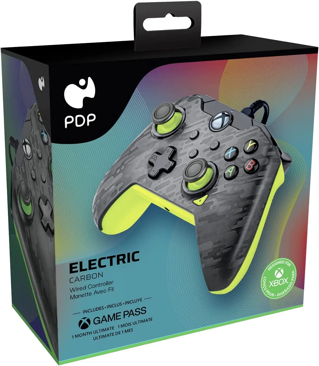PDP Wired Controller Electric Carbon for Xbox Series X|S, Gamepad, Wired Video G