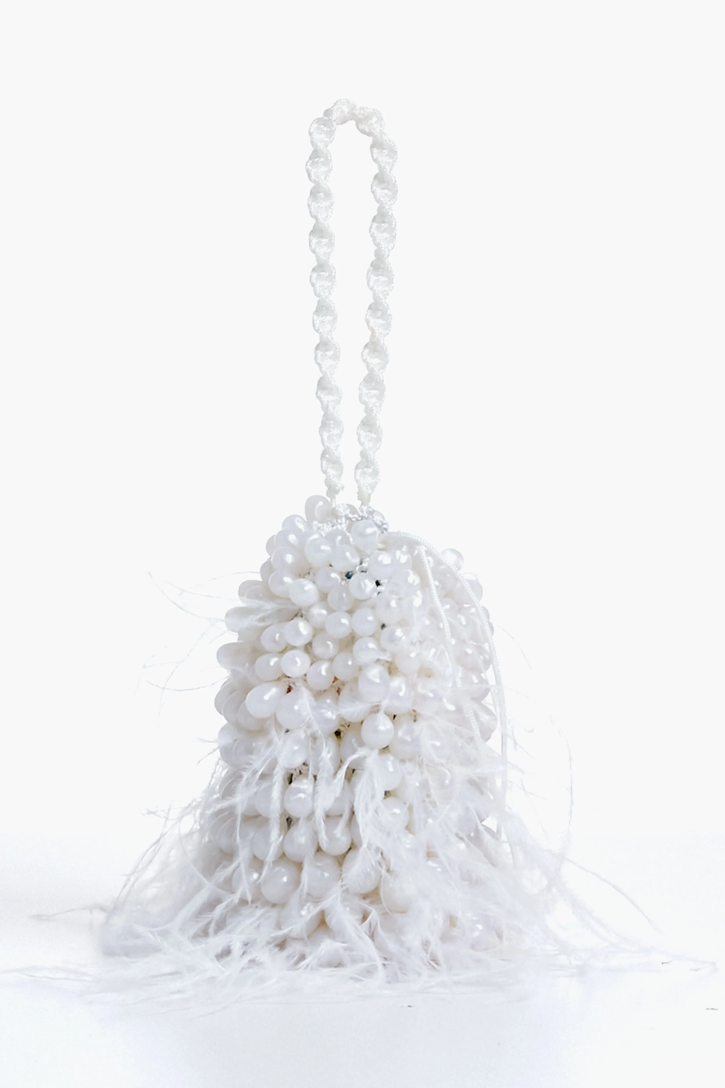Pearl Dora Feather Wristlet