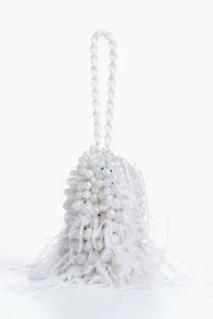 Pearl Dora Feather Wristlet