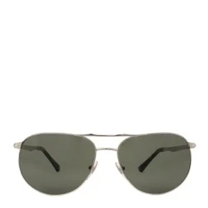 Persol 0PO2455S 518/31 60 Sunglasses Silver / Green