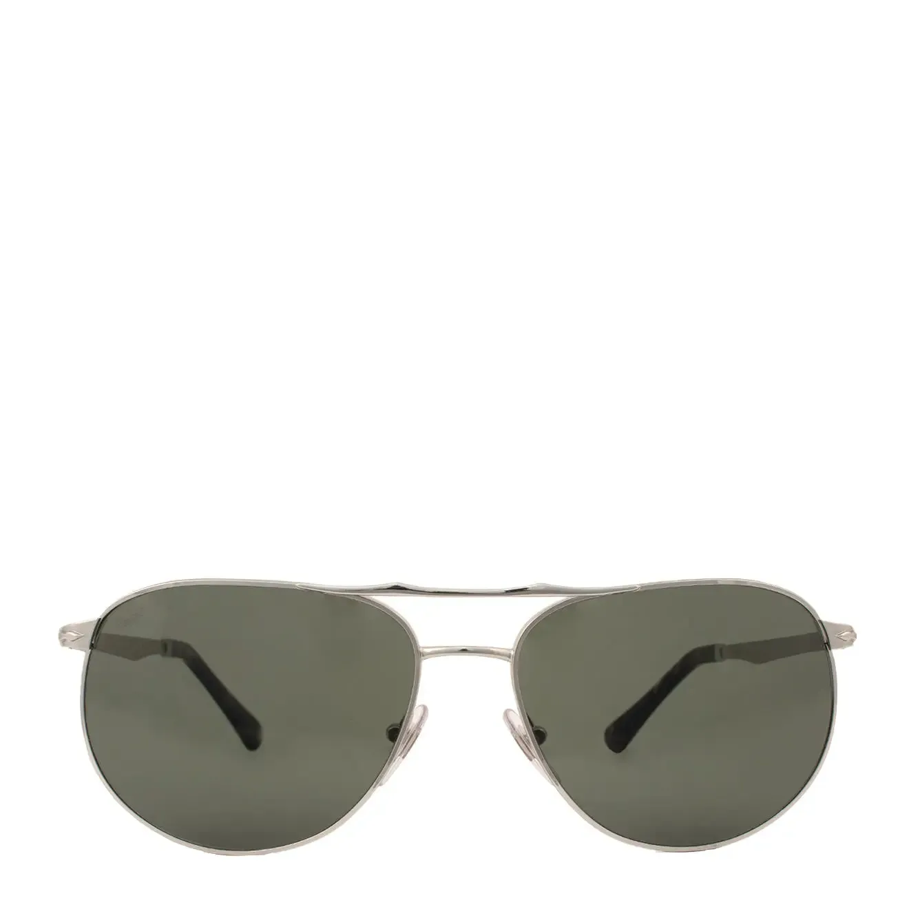 Persol 0PO2455S 518/31 60 Sunglasses Silver / Green