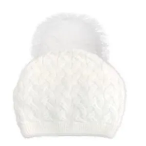 PNYC Emma Cable Beanie - Off White