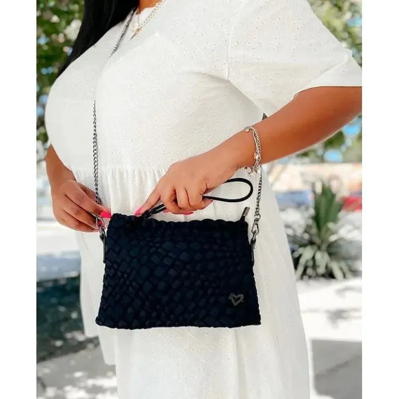 preneLOVE Charlotte Woven Crossbody - Onyx
