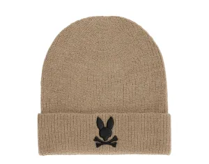 Psycho Bunny Allen Merino Wool Wet Sand Beanie B6A988U1HT-WTD