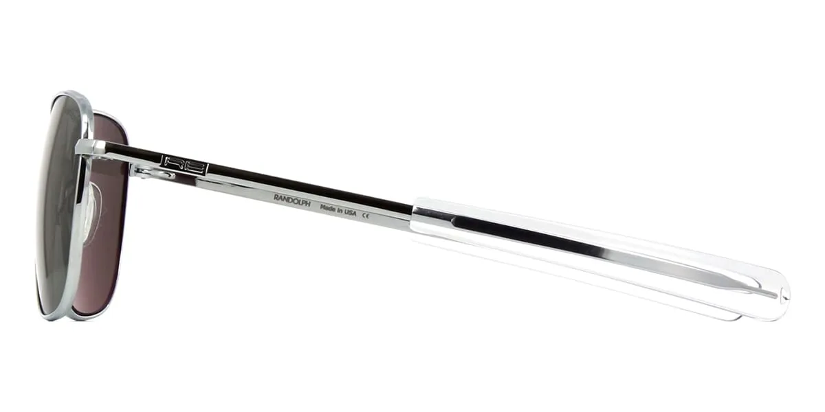 Randolph Aviator Bright Chrome AF078 Polarised - As Seen On Michael Keaton & Nikolaj Coster-Waldau
